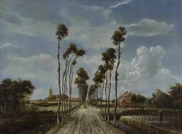 ミデルハルニス・メインデルト・ホッベマの路地 Oil Paintings